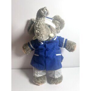 Bear Factory Plush Elephant Wearing Removable Nurse Outfit 2001 Vintage Stuffed